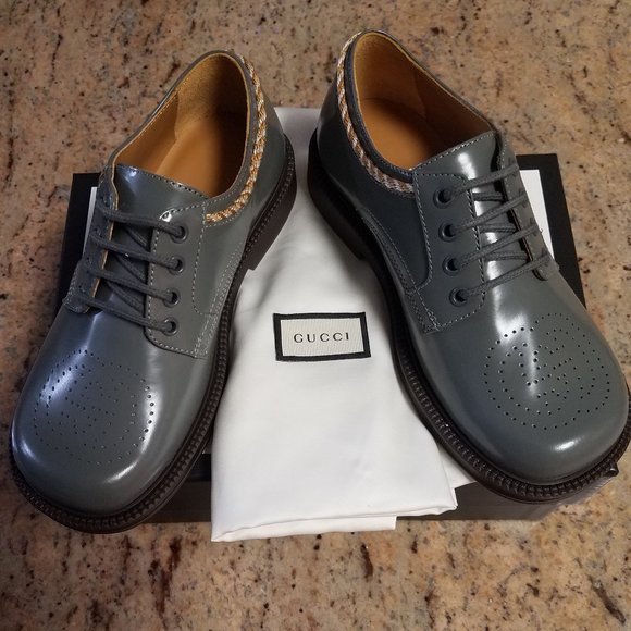 GUCCI Kids Boys'Leather Logo Loafer
